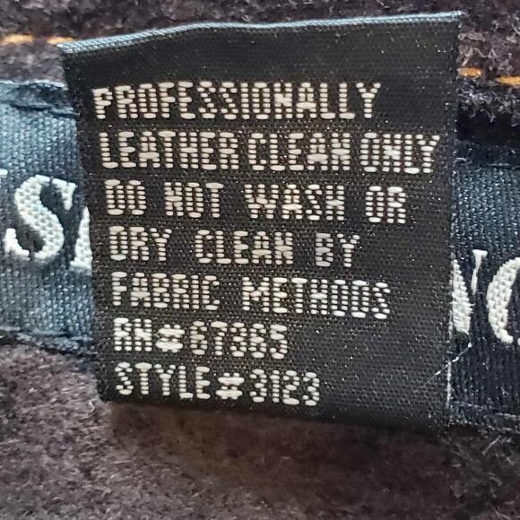 Misdemeanor Vtg Pants Leather Patchwork Low Rise Flare 90s Janet Jackson Y2K - Picture 8 of 12